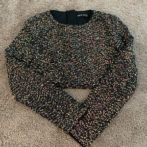 Sparkly Shein Long Sleeve Top